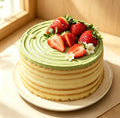 Strawberry Matcha Honeycake