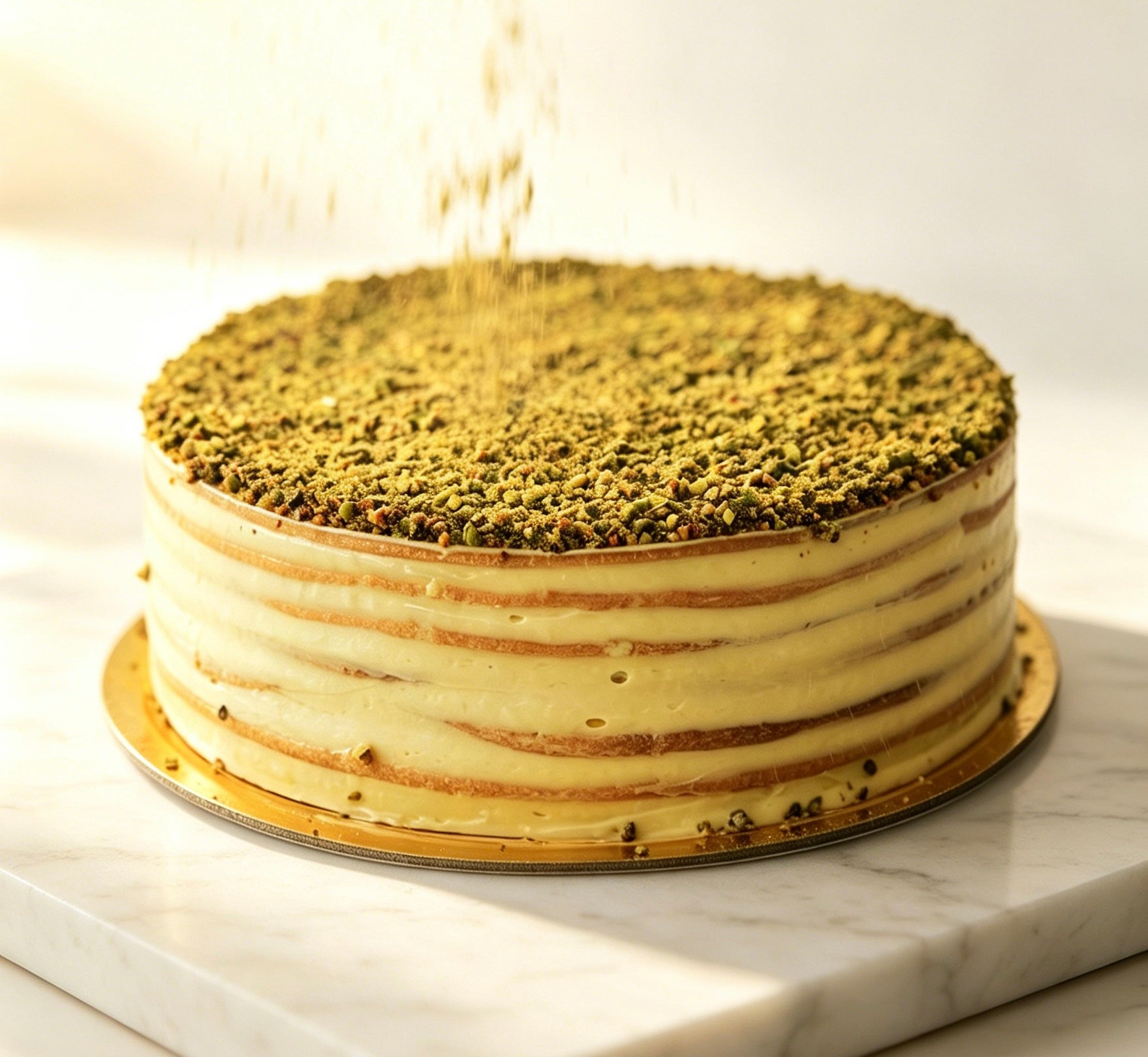 Pistachio Honeycake